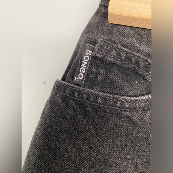 Vintage BONGO by Gene Montesano Black High Waisted Tapered Jeans Size 7 - Picture 2 of 11